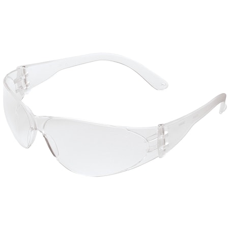 Mcr Safety Checklite (CL1), Safety Glasses, Duramass Hard Coat, Polycarbonate Lens, Clear Frame, Frameless CL110N